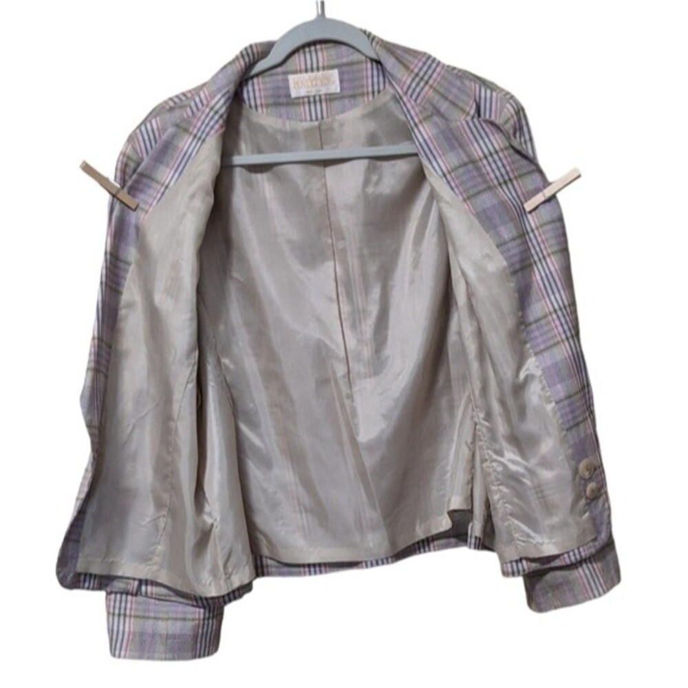 Pendleton plaid spring holiday blazer rayon women's size 16 - Picture 5 of 12